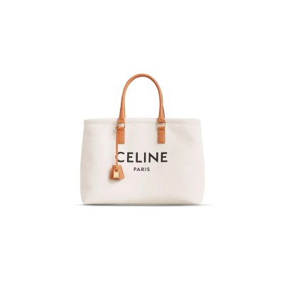 CELINE TOTE IN HORIZONTAL CABAS GOLD BUCKLE PRINTED PATCH CALFSKIN 190062BNZ (44*32*16cm)